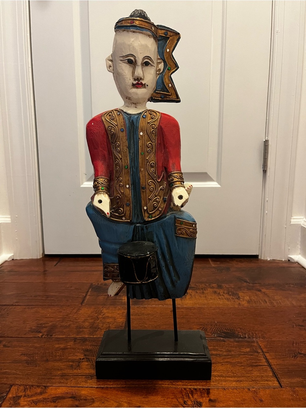 Burmese Musician Drummer-21.5” tall